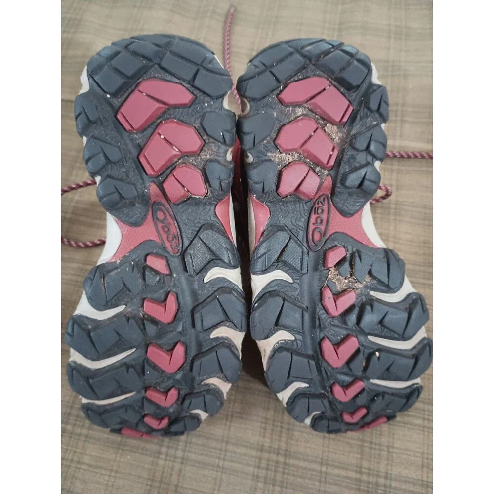 New Oboz Sypes Mid Leather B-Dry Waterproof Hiking Boot Womens  Burgundy Sz 6.5